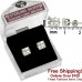 4mm Sterling Silver Square C.Z. Stud Earrings In Asst Sizes 106434-E484